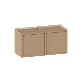 Slim White Oak - 30"W × 15"H Standard Wall Cabinet - homecabinets