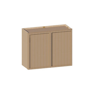 Slim White Oak - 30"W × 24"H Standard Wall Cabinet - homecabinets