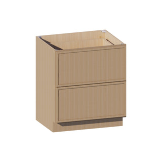 Slim White Oak - 30"W Drawer Base Cabinet - homecabinets