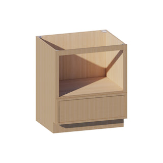 Slim White Oak - 30"W Microwave Base Cabinet - homecabinets