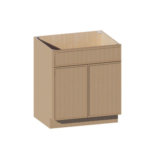 Slim White Oak - 30"W Standard Base Cabinet - homecabinets
