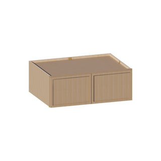 Slim White Oak - 33"W × 12"H Deep (24") Wall Bridge Cabinet - homecabinets