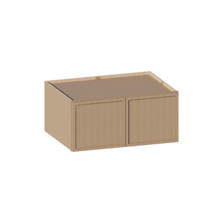 Slim White Oak - 33"W × 15"H Deep (24") Wall Bridge Cabinet - homecabinets