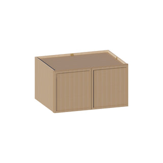 Slim White Oak - 33"W × 18"H Deep (24") Wall Bridge Cabinet - homecabinets