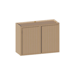 Slim White Oak - 33"W × 24"H Standard Wall Cabinet - homecabinets