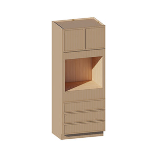 Slim White Oak - 33"W × 84"H Tall Oven Cabinet - homecabinets