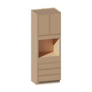 Slim White Oak - 33"W × 90"H Tall Oven Cabinet - homecabinets