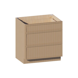 Slim White Oak - 33"W Drawer Base Cabinet - homecabinets