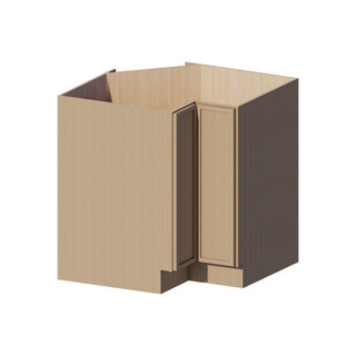 Slim White Oak - 33"W Lazy Susan Base Cabinet - homecabinets