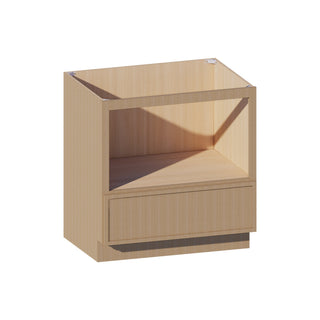 Slim White Oak - 33"W Microwave Base Cabinet - homecabinets