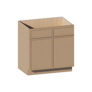 Slim White Oak - 33"W Vanity Sink Base Cabinet - homecabinets