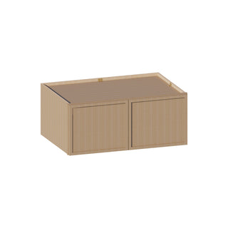 Slim White Oak - 36"W × 15"H Deep (24") Wall Bridge Cabinet - homecabinets