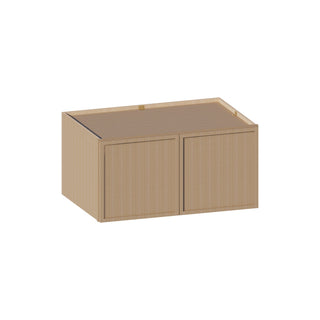 Slim White Oak - 36"W × 18"H Deep (24") Wall Bridge Cabinet - homecabinets