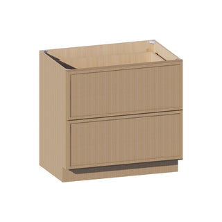 Slim White Oak - 36"W Drawer Base Cabinet - homecabinets