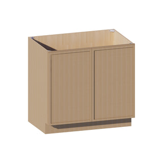 Slim White Oak - 36"W Full - Height Door Base Cabinet - homecabinets