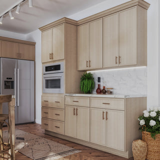 Slim White Oak Shaker 10x10 Kitchen - homecabinets