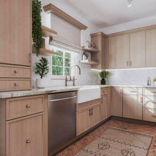 Slim White Oak Shaker 10x10 Kitchen - homecabinets