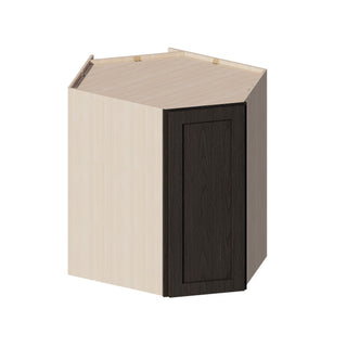 Smokey Ash - 24"W × 36"H Diagonal Corner Wall Cabinet - homecabinets
