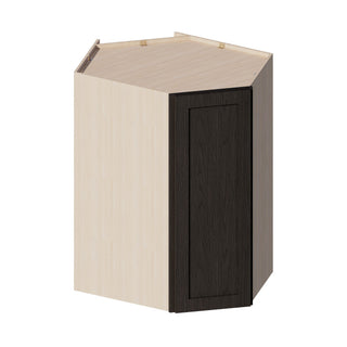 Smokey Ash - 24"W × 42"H Diagonal Corner Wall Cabinet - homecabinets