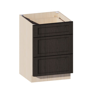 Smokey Ash - 24"W Vanity Drawer Base Cabinet - homecabinets