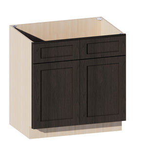 Smokey Ash - 33"W Vanity Sink Base Cabinet - homecabinets