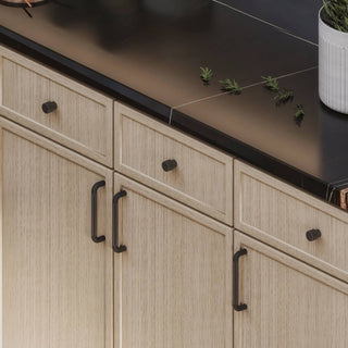 Slim White Oak - 18"W × 84"H Tall Pantry Cabinet - homecabinets