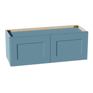 TG - W3312: Soft Green Shaker 33"W x 12"H 2 Doors Standard Wall Bridge Cabinet - homecabinets