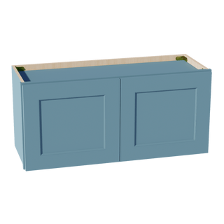 TG - W3315: Soft Green Shaker 33"W x 15"H 2 Doors Standard Wall Bridge Cabinet - homecabinets