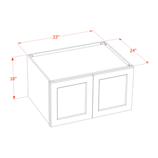 TG - W331824: Soft Green Shaker 33"W x 18"H x 24"D 2 Doors Standard Bridge Wall Cabinet - homecabinets