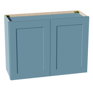 TG - W3324: Soft Green Shaker 33"W x 24"H 2 Doors Standard Wall Bridge Cabinet - homecabinets