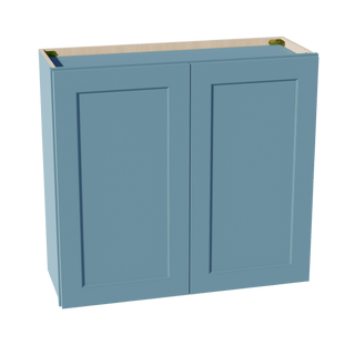 TG - W3330: Soft Green Shaker 33"W x 30"H 2 Doors & 2 Shelves Standard Wall Cabinet - homecabinets