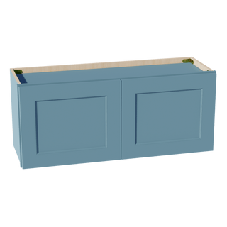 TG - W3615: Soft Green Shaker 36"W x 15"H 2 Doors Standard Wall Bridge Cabinet - homecabinets