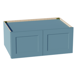 TG - W361524: Soft Green Shaker 36"W x 15"H x 24"D 2 Doors Standard Bridge Wall Cabinet - homecabinets