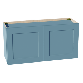 TG - W3618: Soft Green Shaker 36"W x 18"H 2 Doors Standard Wall Bridge Cabinet - homecabinets