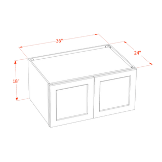 TG - W361824: Soft Green Shaker 36"W x 18"H x 24"D 2 Doors Standard Bridge Wall Cabinet - homecabinets