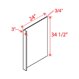 White Oak - 24"W × 34 - 1/2"L Dishwasher Return Panel - homecabinets